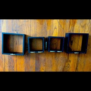2 sets black shadow boxes